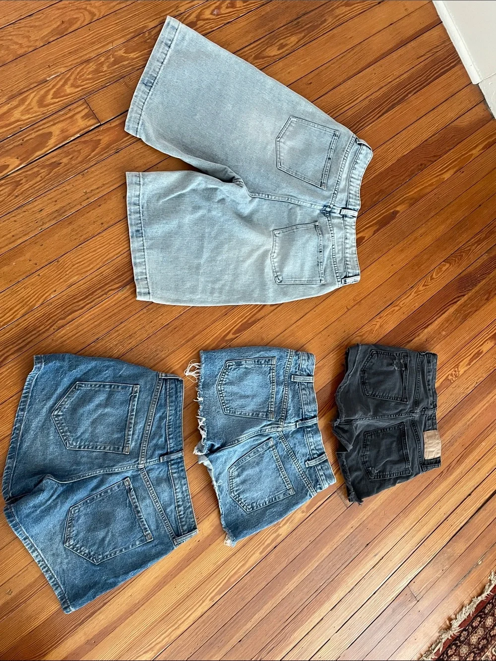Lot of Denim Shorts (mid/high rise), Jorts  Sz 2 - 4